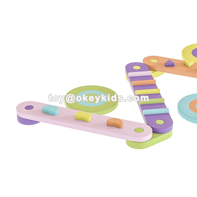 Montessori Indoor Foldable Wooden Balance Beam Stepping Stones For Kids W01D185B