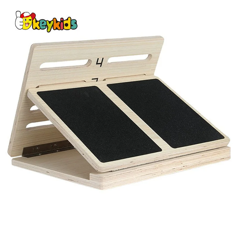 Adjustable Inclined Pedal Foot Stretcher Painted Wooden Slant Board For Exercise W01F096