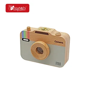Baby Mike Tooth Keepsake Camera Shaped Wooden Teeth Storage Box For Gift W18A211
