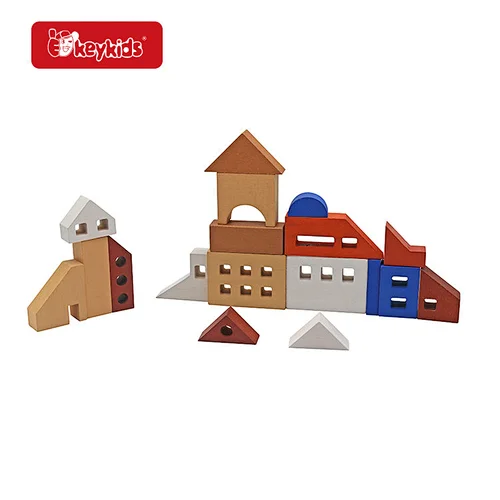 Educational Construction Stacking Toy Wooden Building Blocks Set For Kids W13A297