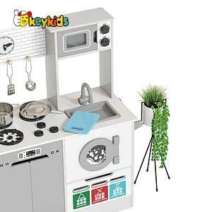Eco-friendly Non-Toxic educational pretend play wooden toy kitchen set for kids W10C761