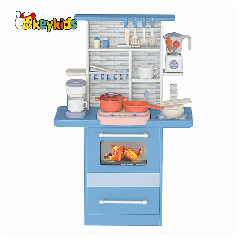 2023 New import toys pretend play wooden kitchen toy set for children W10C808