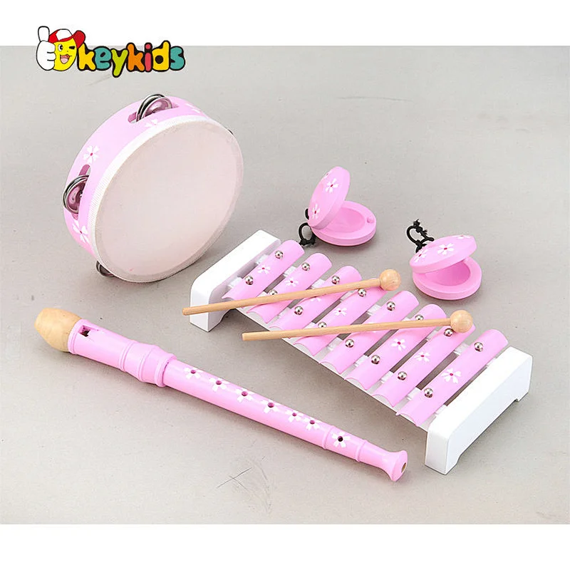 New arrived kids preschool educational wooden percussion musical toys with Xylophone W07A217