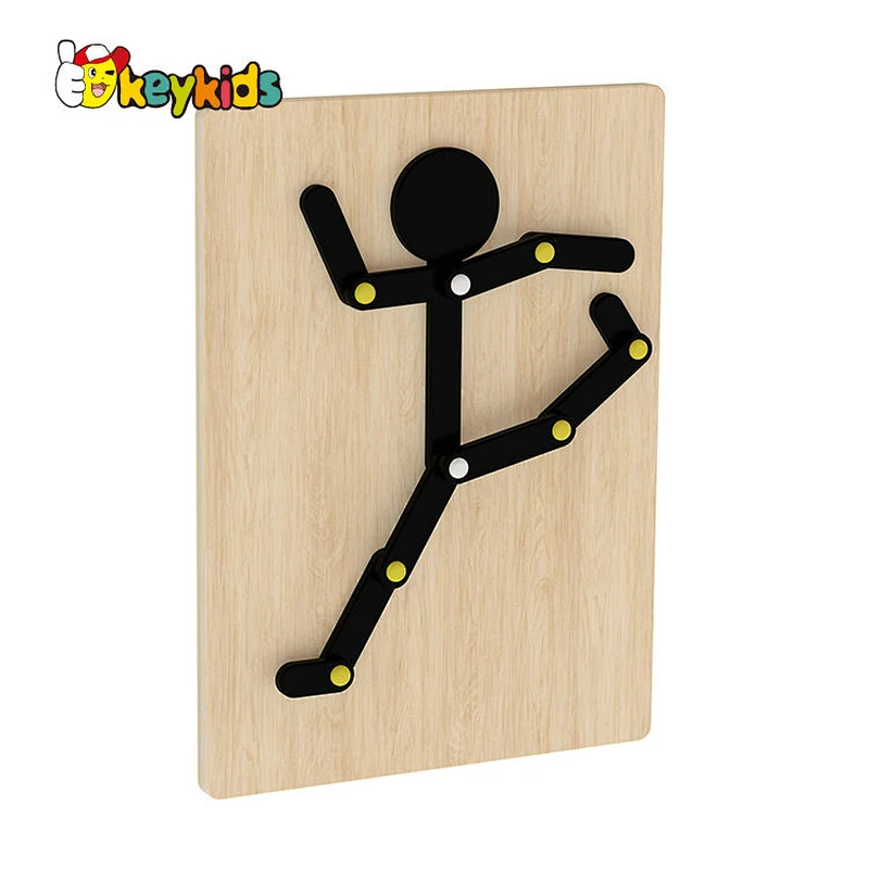 Montessori diy wooden man puzzle game for 3Y+ W14D288