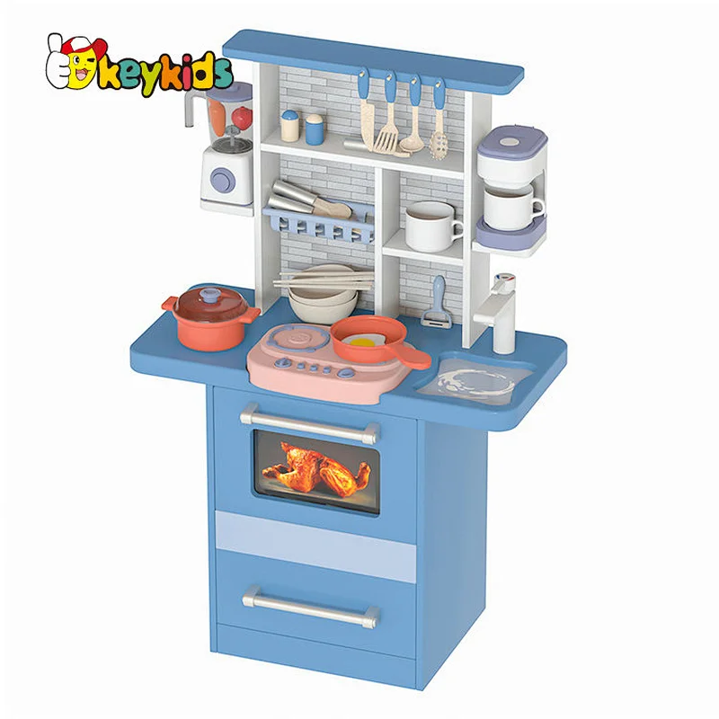 2023 New import toys pretend play wooden kitchen toy set for children W10C808