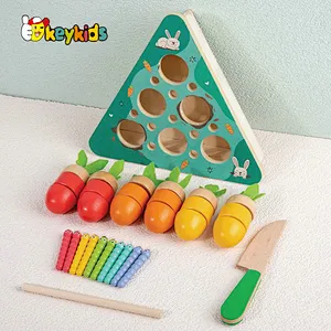 Non-toxic kids educational wooden pirate marble game for playing W01A538
