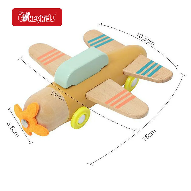 Factory Direct Educational Simulation Mini Wooden Airplane Toy For Kids W04A617