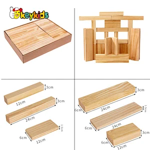 wholesale custom educational construction natural wooden blocks for kids W13A283