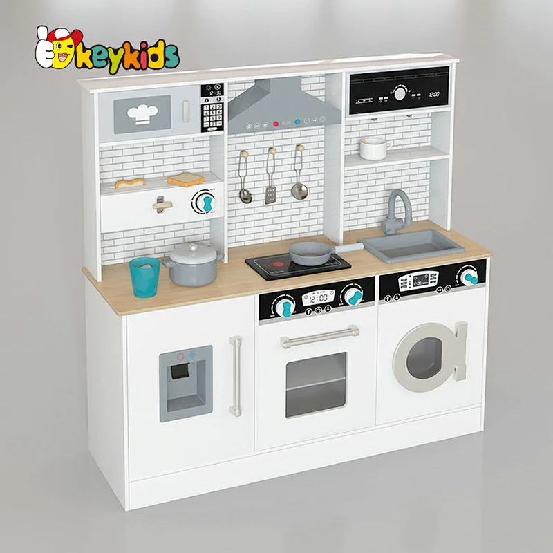 New Released Cooking Pretend Play Wooden Kitchen Set Toy For Kids W10C751