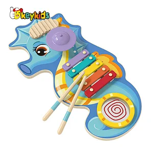 Customzie hippocampus wooden xylophone musical for children W07A228
