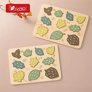 High Quality Early Learning Sorting Wooden Leaf Jigsaw Puzzles For Kids W14A377