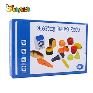 New arrivals role play simulation wooden cutting food toys for kids W10B457