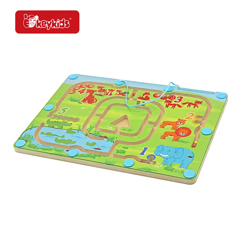 Montessori Educational Beads Game Wooden Magnetic Maze Toy For Kids W11H109