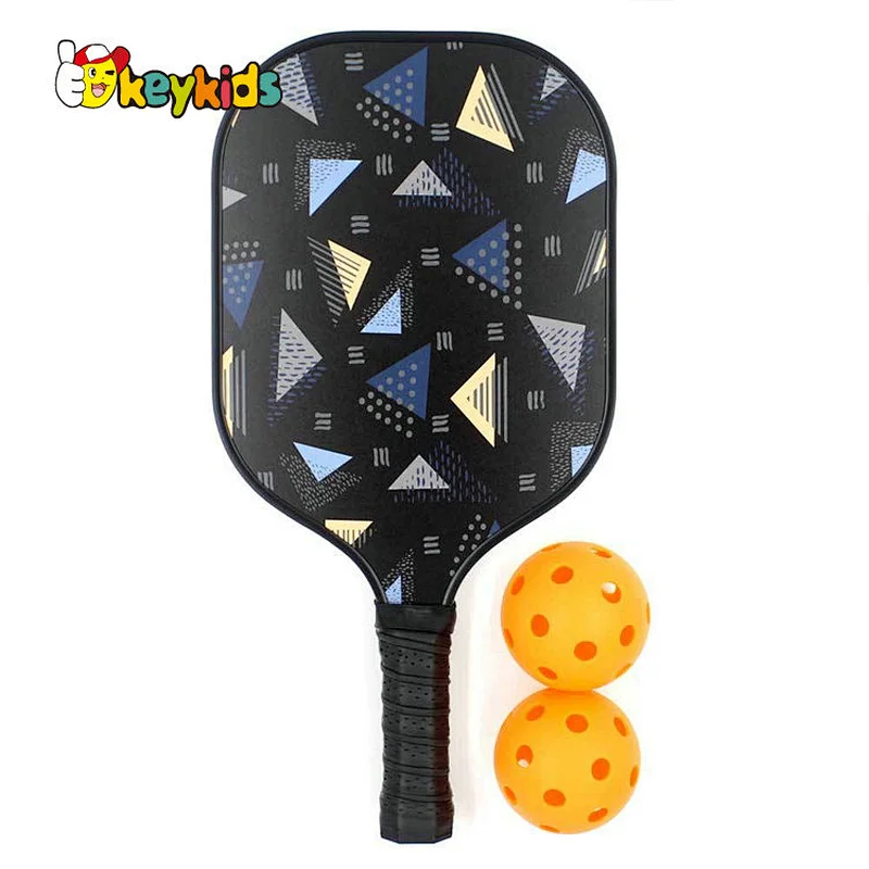 Customized lightweight non-slip wooden pickleball paddles for beginners W01C007