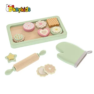 Pretend Cookies And Baking Sheet Wooden Toy Baking Set For Kids Ages 3+ W10B461
