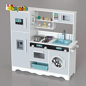 New Arrival water running wooden kids play kitchen with washing machine W10C787