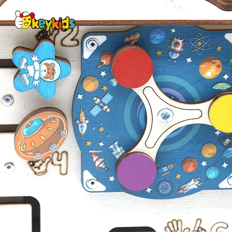 Early learning educational wooden activity busy board house toys for kids W12D437