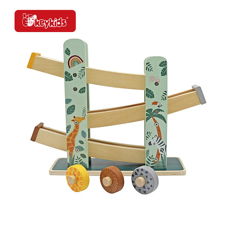 New Arrival Educational Track Play Set Wooden Ramp Racer Toy For Kids W04E438