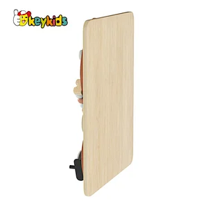 New design monkey shape educational children wooden activity board with locks W12D440