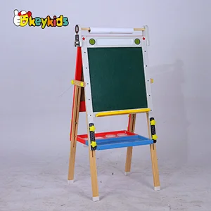 2-in-1 dry erase board and chalk Board wooden drawing board toy for kids W12B236