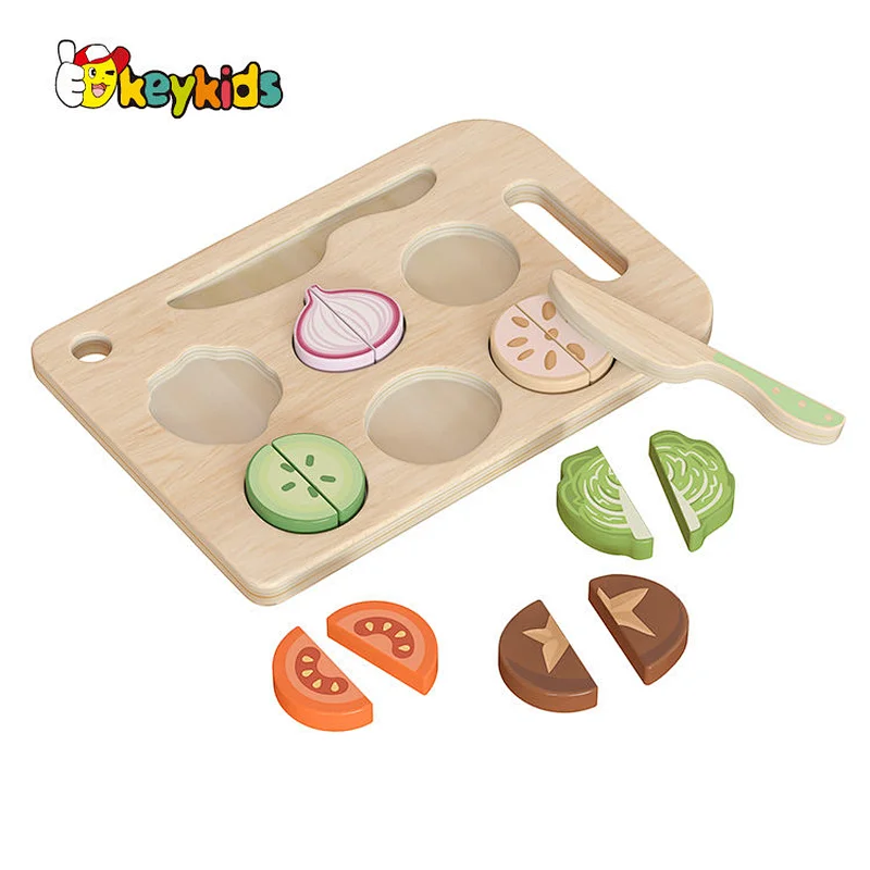 New Design Educational Puzzle Board Wooden Cutting Vegetable Toy For Kids W14A354