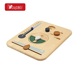 Early Learning Toy Wall-mounted Wooden Weather Calendar Board For Kids W09F035