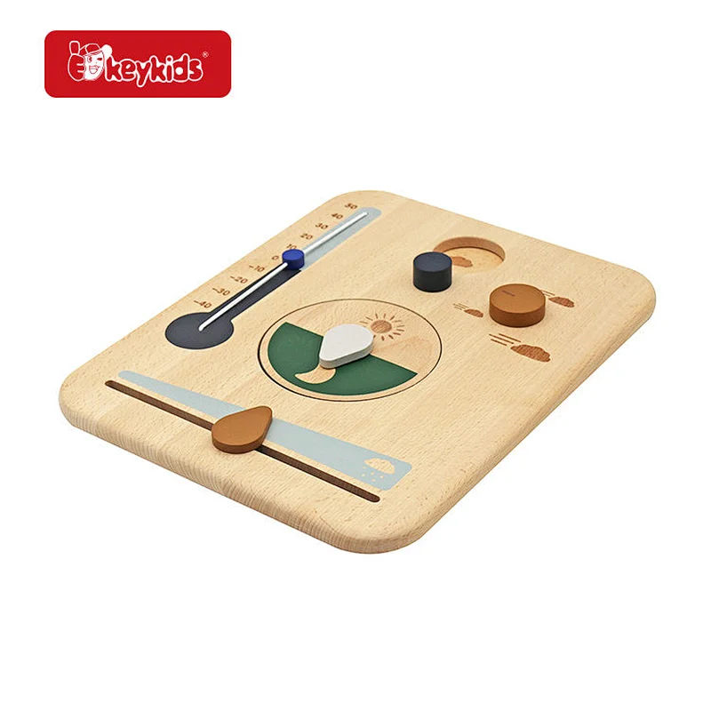 Early Learning Toy Wall-mounted Wooden Weather Calendar Board For Kids W09F035