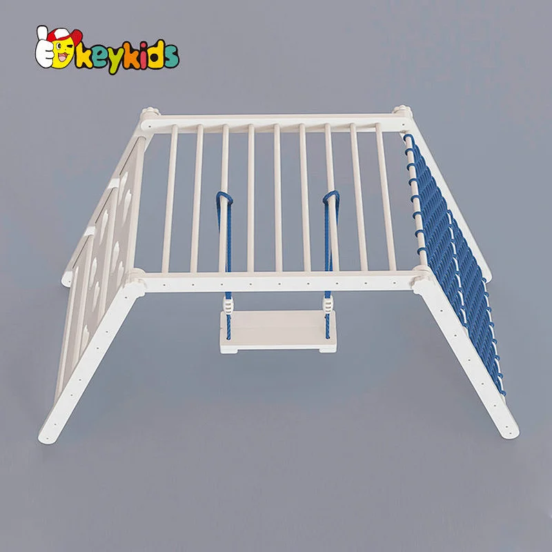 Montessori Indoor Playground Climber Wooden Climbing Frame With Swing W01D168