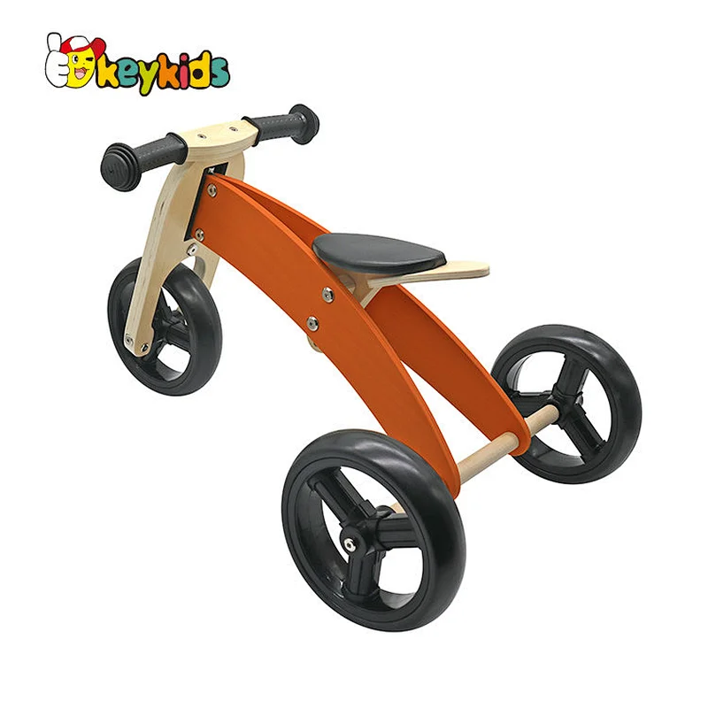 New arrival preschool wooden 2 in 1 trike balance bike for kids W16C223B