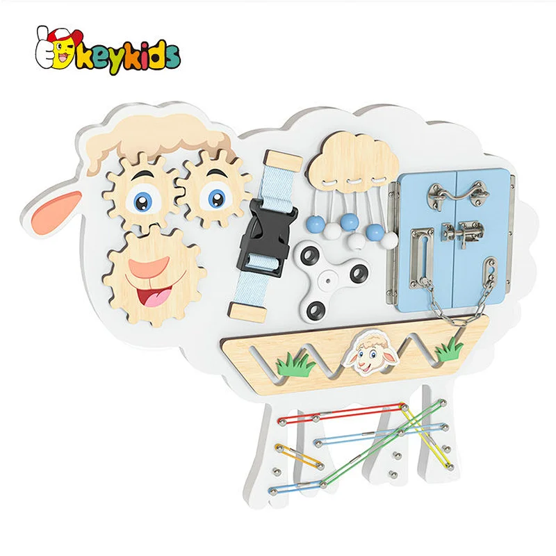 Handmade montessori toddler wooden activity board toys for early learning W12D438