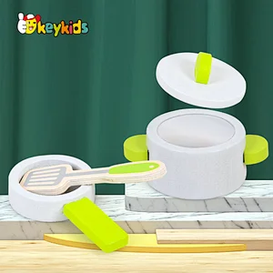 Simulation role playing cooking wooden toy kitchen set for kids W10C755
