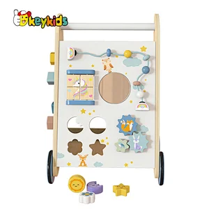Wholesale Educational Activity Play Wooden Push Along Walker Toy For Baby W16E212