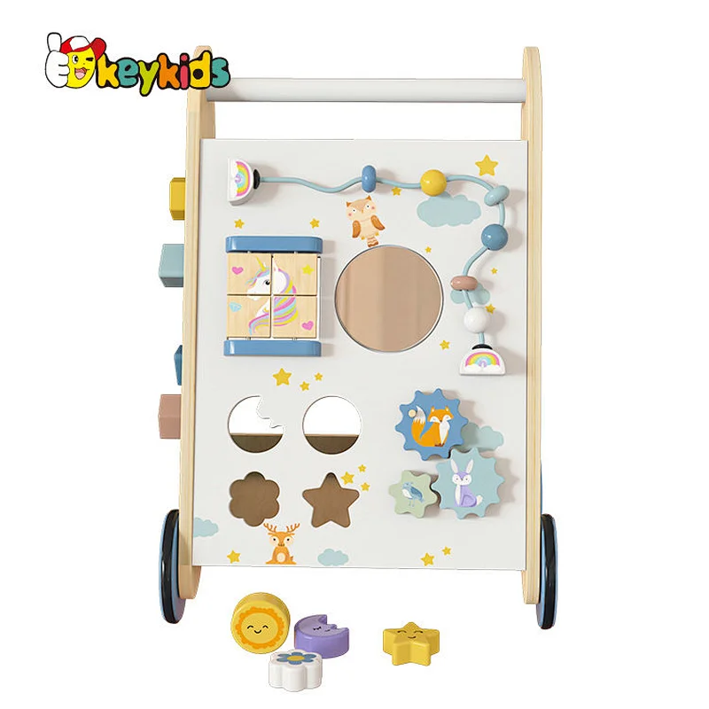 Wholesale Educational Activity Play Wooden Push Along Walker Toy For Baby W16E212