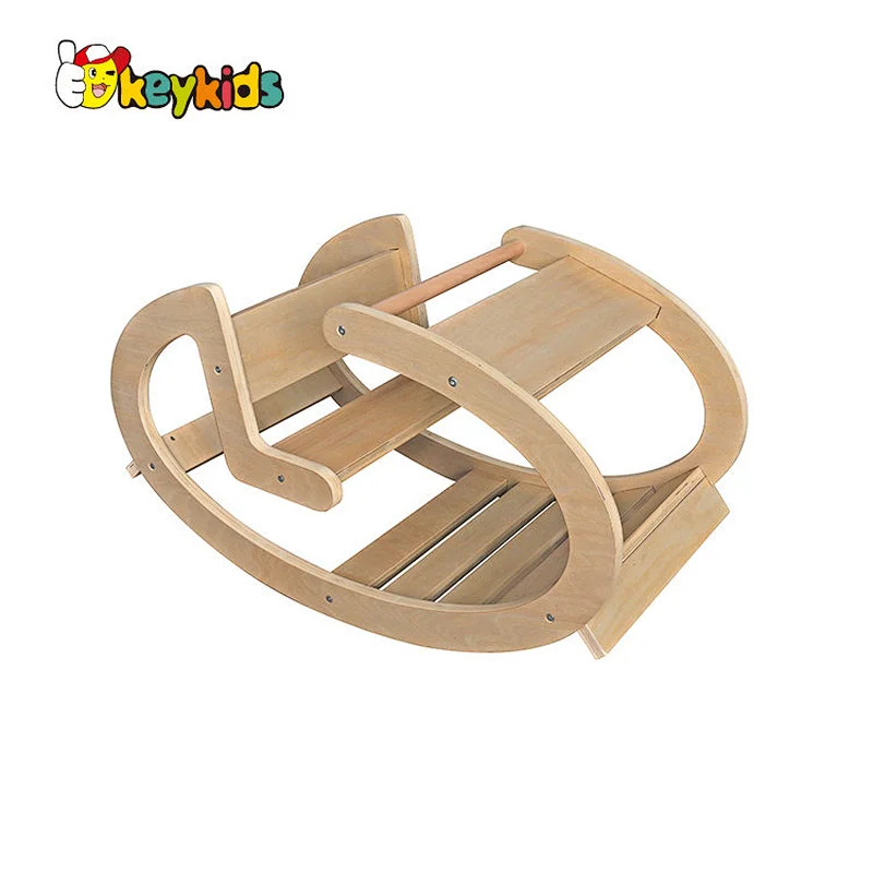 Handmade children natural wood rocker chair for Balance W01F045