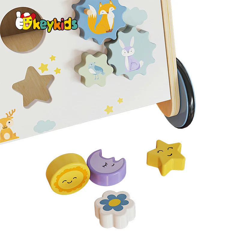 Wholesale Educational Activity Play Wooden Push Along Walker Toy For Baby W16E212