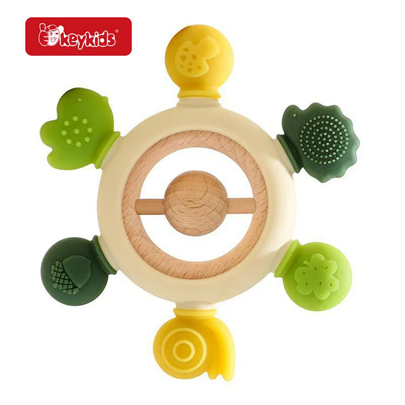 Wholesale Educational Musical Instrument Beech Wooden Maracas Toy For Kids W07I199