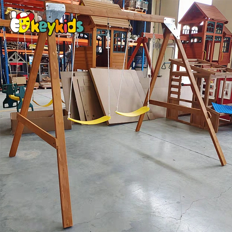 Customize Outdoor Backyard Pretend Play Eco-friendly Wooden Playhouse For Kids W01D213