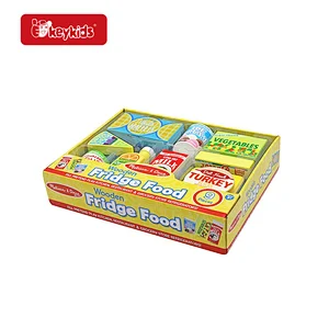 New Arrival Pretend Play Accessories 9 Pcs Wooden Play Food Set For Kids W10D684