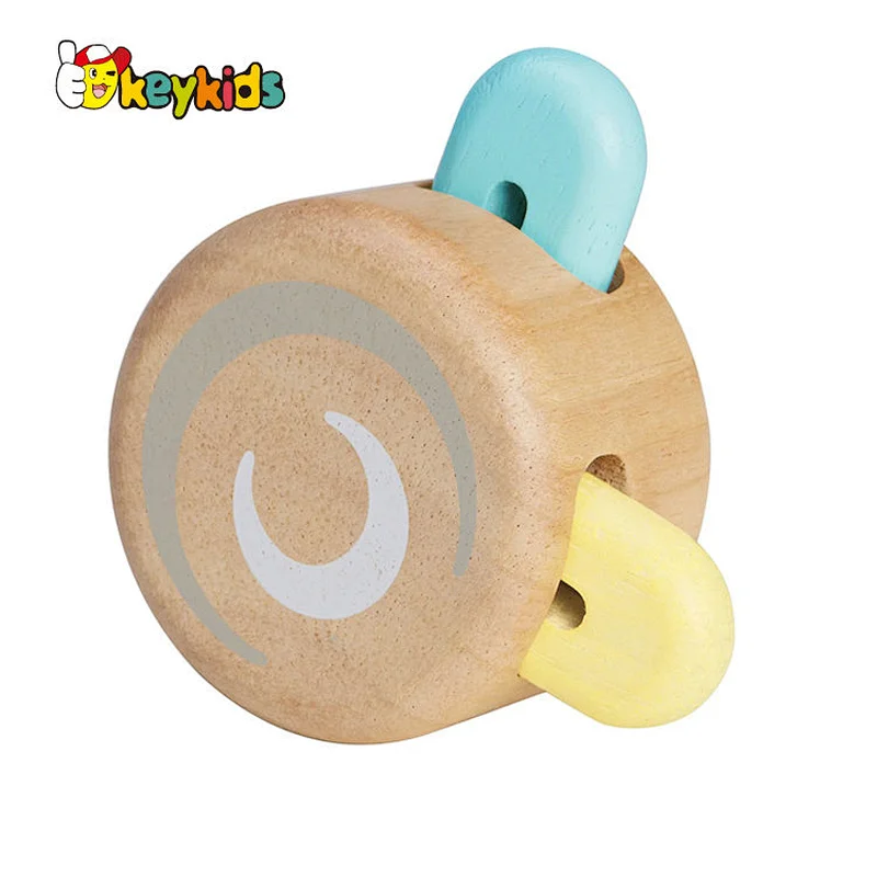 2023 New Montessori Educational Peek-A-Boo Wooden Roller Toy For Baby W07K024