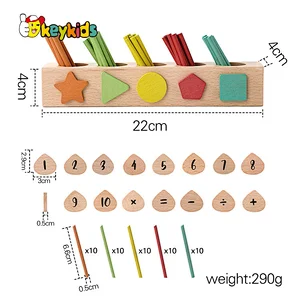 Educational Montessori wooden counting sticks sorting toy for kids W12E185