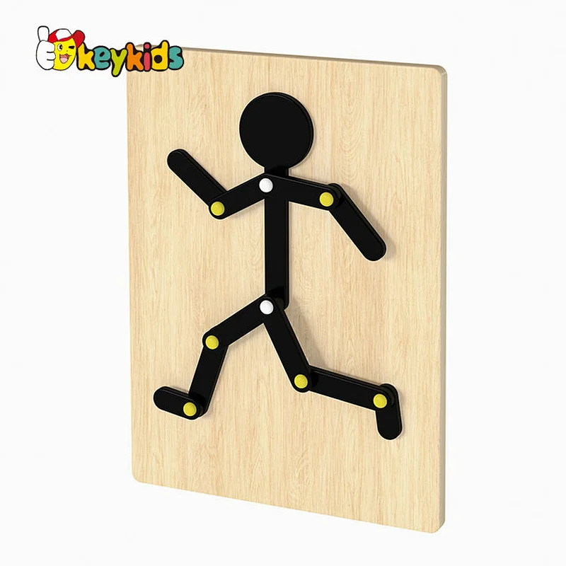 Montessori diy wooden man puzzle game for 3Y+ W14D288