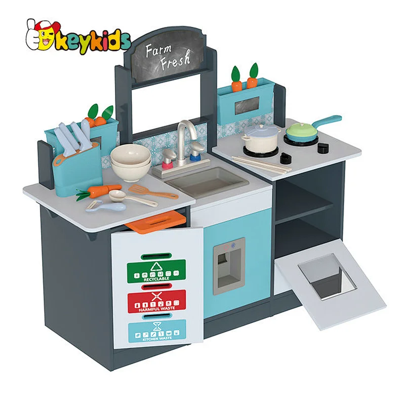 New arrive pretend play farm to table wooden kitchen playset for children W10C764