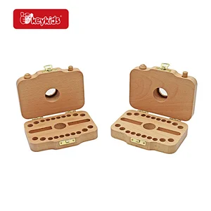 Baby Mike Tooth Keepsake Camera Shaped Wooden Teeth Storage Box For Gift W18A211