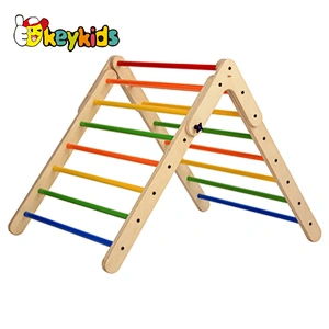 Professional factory baby indoor wooden swing sets with safety belt W01F061