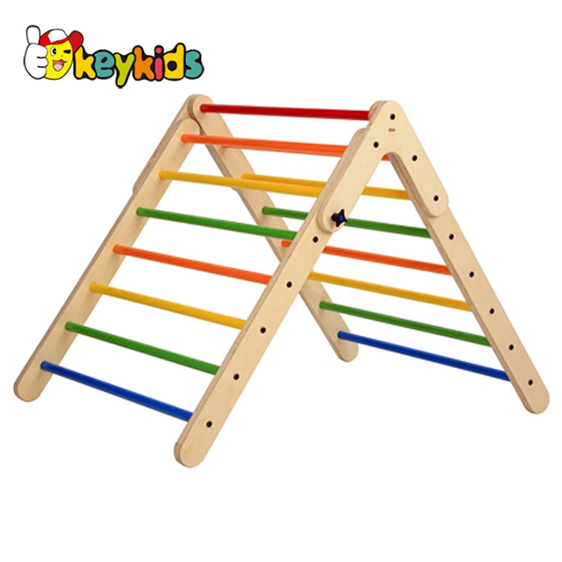 Professional factory baby indoor wooden swing sets with safety belt W01F061