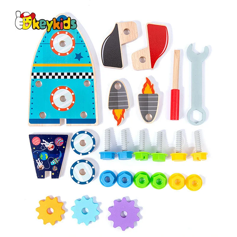 Montessori sensory learning activity tool wooden screwdriver toy for kids W03C052