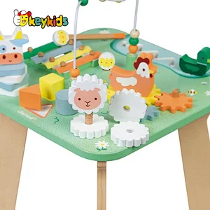 Montessori Sensory Educational Toy Wooden Activity Learning Table For Kids W12D482