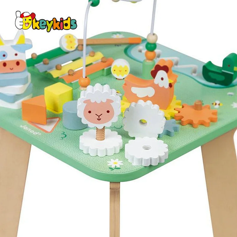 Montessori Sensory Educational Toy Wooden Activity Learning Table For Kids W12D482