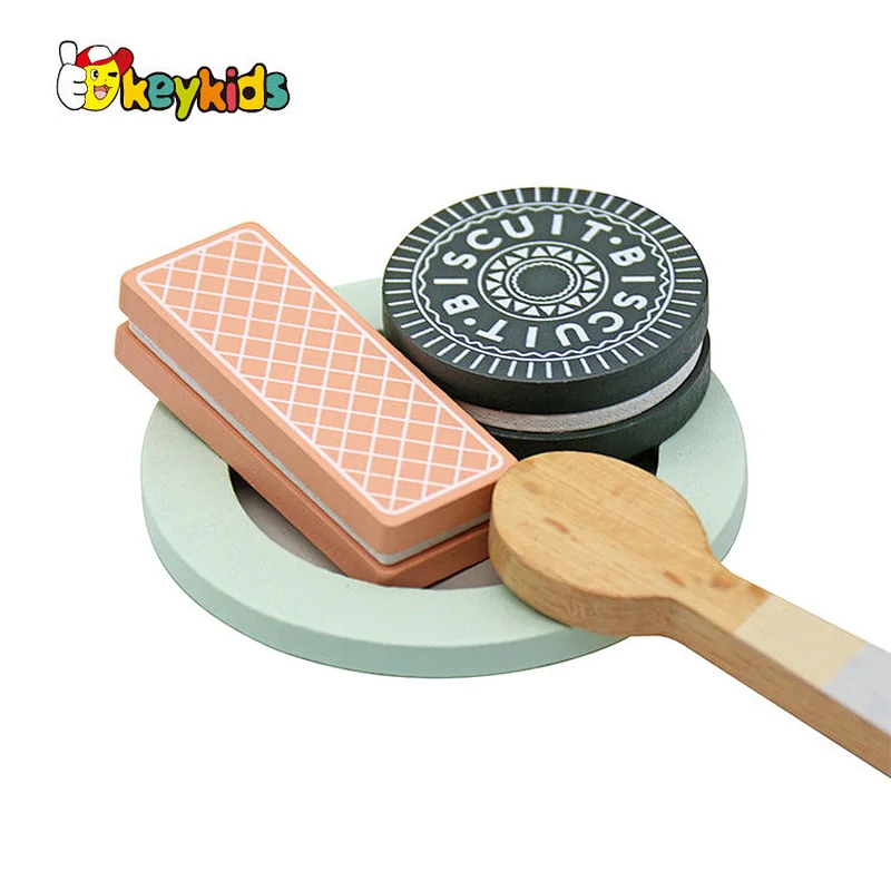 Hot Selling Pretend Play Dessert Set Wooden Afternoon Tea Toys For Kids W10D655