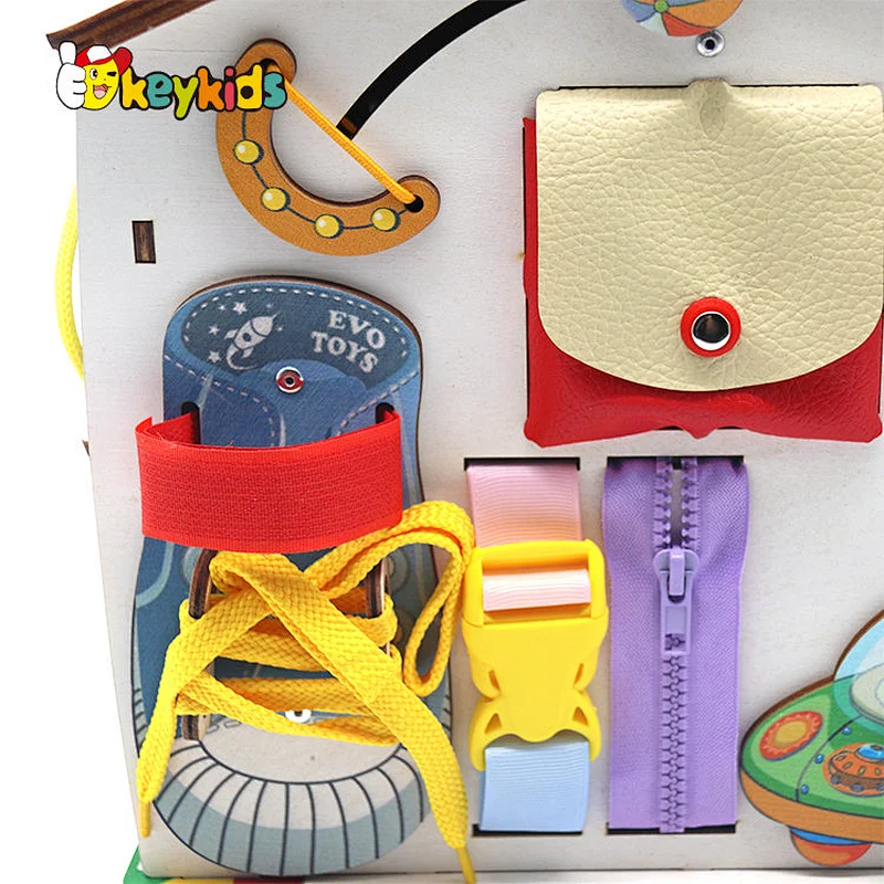 Early learning educational wooden activity busy board house toys for kids W12D437